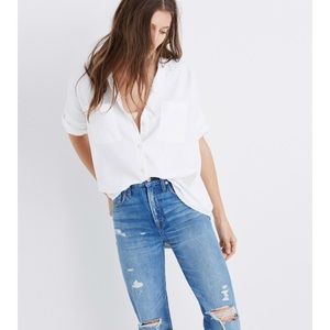 Madewell white courier shirt